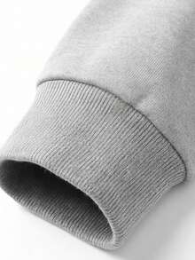Men's Solid Color Hooded Street Fashion Business Casual Outdoor Sports Pullover Sweatshirt With Large Pockets - Light Grey - View 9