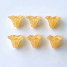 140pcs Matte Morning Glory Acrylic Through-Hole Loose Beads For DIY Bracelet Phone Charm Keychain Craft Supplies - Multicolor - View 20