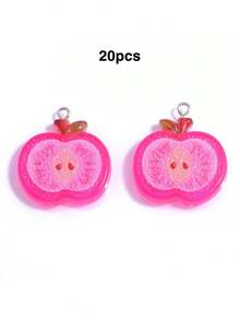 20pcs Acrylic Colorful Faux Fruit Slices Star Apple Apple Charms, Jewelry Accessories DIY Phone Chain Keychain Pendant - 20pcs - View 36