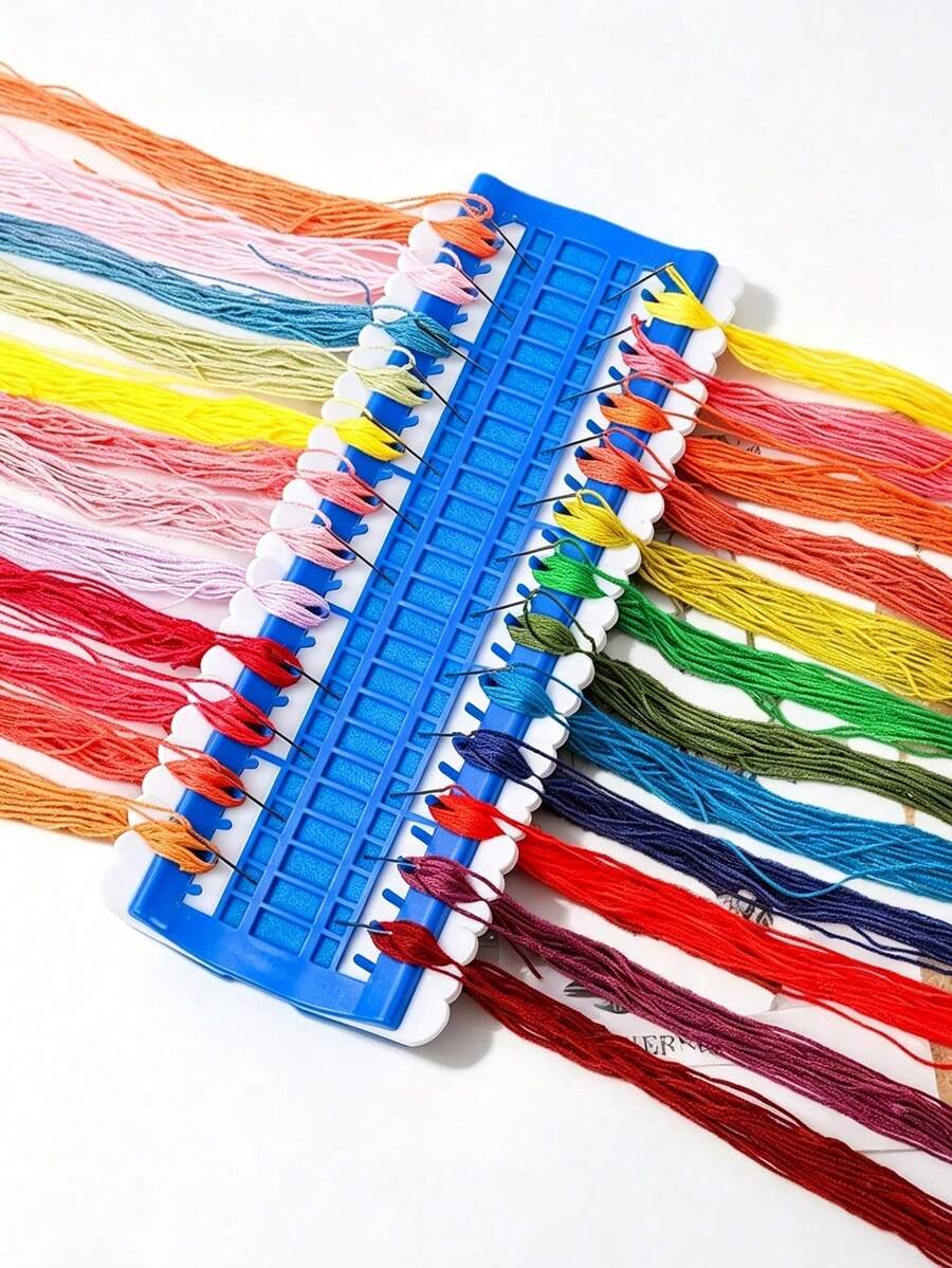 Cross Stitch Kit, Thread Rack, Embroidery Thread Project Cards, 30-Slot Sewing Needle Storage Rack, Craft Tools Accessories, Suitable For Sewing Room, Craft Table And DIY Studio, Sewing Accessories