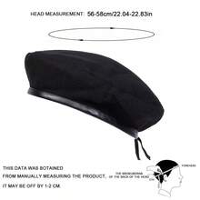 1pc Men's Plush Leopard Print Beret Military Hat, Adjustable Sun Protection Casual Hat For Outdoor, Suitable For Autumn/Winter - Multicolor - View 2