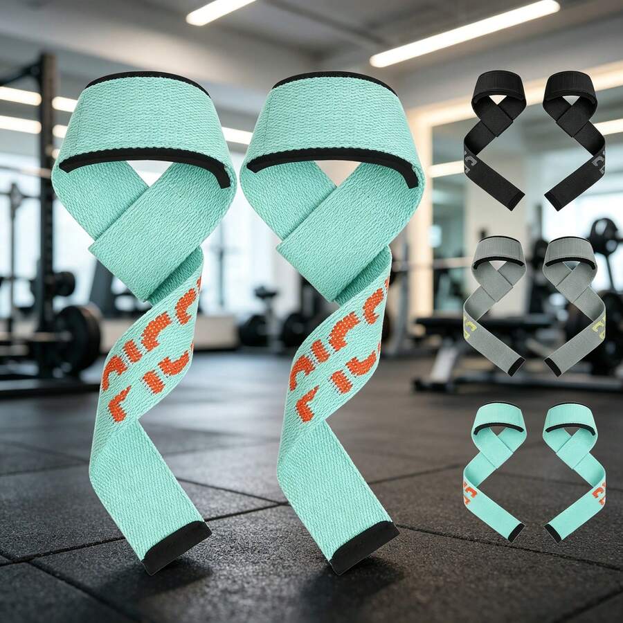 Sports Fitness Wrist Straps For Pull-Ups, Weightlifting Training, Deadlift Grip Support - Black - View 1