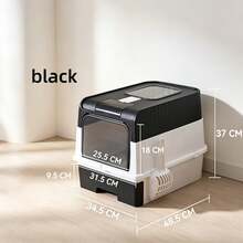 Cat Litter Box - Grey - View 6