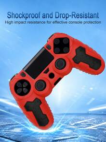 Compatible With PlayStation 4, Thickened Silicone Controller Cover, Dual-Color Design, Anti-Drop Anti-Slip Anti-Scratch Anti-Sweat, Enhanced Gaming Control Feel, Practical Gaming Accessory - View 4