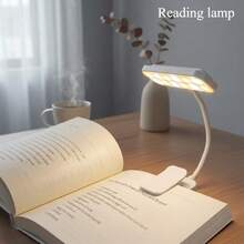 DO AS YOU WISH Rechargeable LED Clip-On Reading Light, 360° Adjustable Flexible Lamp Arm, Supports White/Warm/Warm White Light Switching, Suitable For Night Reading, Bedside Learning, Desktop Use - 1-pack - View 7
