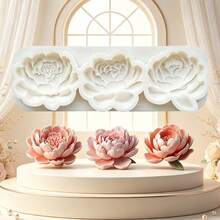 Peony And Magnolia Flower Candy Cake Decoration Silicone Mold, Lotus Base Succulent Chocolate Fondant Mold, Heat-Resistant And Easy To Clean, Suitable For Making Gum Flowers, Soap Clay Aromatherapy - View 8