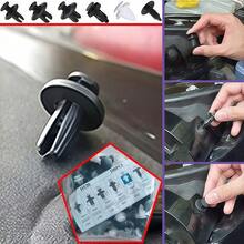 100 buah Pengikat Mobil Nylon Berbagai Ukuran, Bahan Nylon Hitam Kokoh Tahan Deformasi. Meliputi Pengikat Bumper, Klip Pin Tekan, Klip Fender, Cocok untuk Perbaikan dan Penggantian Interior dan Eksterior Kendaraan, Aksesori Pengikat Mobil Multifungsi. - 100 pcs gesper mobil - View 2