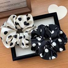 1pc Elegant Polka Dot Hair Tie Hair Accessory Hair Rope Suitable For Women's Daily Use - Multicolor - View 2