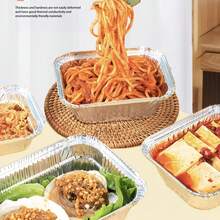 Aluminum Foil Rectangular Baking Pan, Suitable For Rice, Outdoor BBQ, Takeout, Oven Baking, To-Go, Aluminum Foil Food Container, Disposable Food Container - View 4