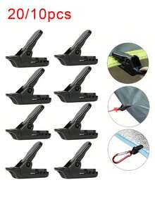 10pcs/20PCS Add Alligator Clips As Additional Tension Points For Tents, Awning Clips, Tarp Clips, Snap Fastener Clothes Pegs, Tent Camping Fastening Tools, For Outdoor Camping And Hiking Equipment - Crocodile Clip Tool - View 2