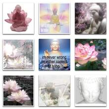 Zen Buddha Lotus Theme Sticker Pack, Spiritual Meditation Aesthetic Decal, Waterproof Vinyl Stickers For Laptop, Water Bottle, Journal, Scrapbook & Phone Case DIY Decoration - A - View 7