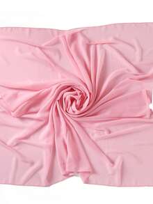 1 buah Syal Persegi Ukuran Besar Hijab Muslimah Warna Polos Bahan Chiffon - MultiWarna - View 14
