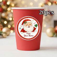 8/20/40pc Christmas Sticker Set Bundle, Personalised Gift Tag Labels, Cute Santa Reindeer Snowman Nutcracker Holiday Envelope Seal Decals,Holiday Present Wrapping Sheet Seals,Holiday Keepsake,Christmas Gift - Multicolor - View 25