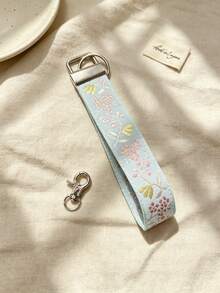 1pc Rhinestone Decorated Shiny Sequin Wristband With Key Ring, Wrist Keychain, Handheld Key Holder, Key Charm, Key Lanyard, School Supplies, Teacher Gift, Back To School Teacher Accessory - Multiple Styles - View 12