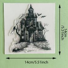 Halloween Spider Web Cat Witch Owl Pumpkin Clear Silicone Stamp,Vintage Gothic Reusable Transparent Seal For Scrapbooking Journal Card Making DIY Craft Decor Stamp - WS-2 - View 3