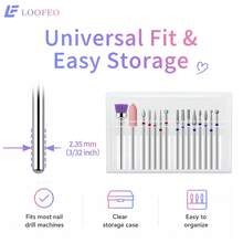 15Pcs Nail Drill Bits Kit, For Electric Nail File, Salon & Home Manicure Use - Multicolor - View 4