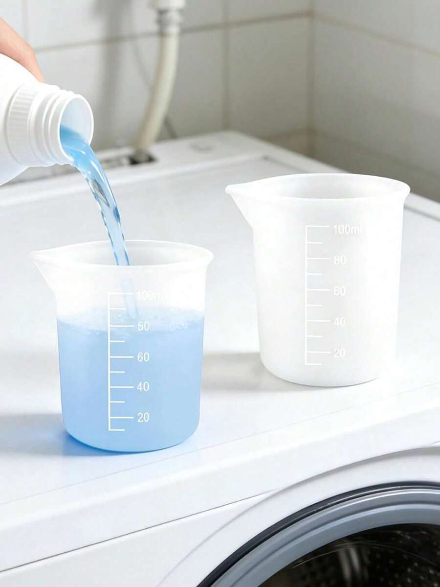 5pcs Silicone Liquid Measuring Cups, Kitchen Liquid Measuring Cups, Baking & Cooking Multi-Function Measuring Cups, Resin Crafting Tools, Essential Kitchen Tools, Kitchen Supplies