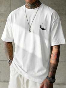 Playera de hombre manga corta, ropa de hombre primavera verano, nuevo estampado de moda, diseño moderno, estilo casual, tejido suave y cómodo, ideal para eventos festivos, excelente regalo - Blanco - Ver 1