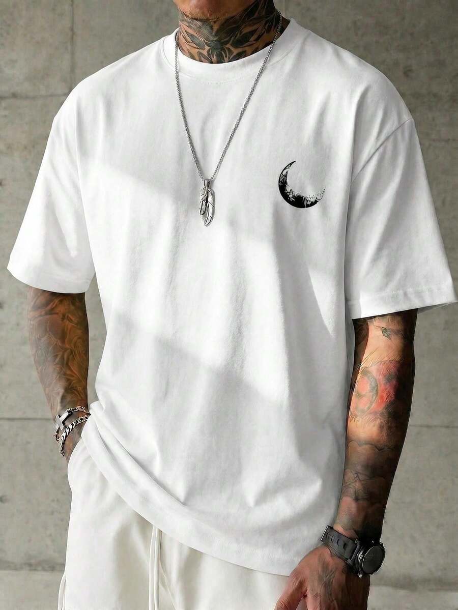 Playera de hombre manga corta, ropa de hombre primavera verano, nuevo estampado de moda, diseño moderno, estilo casual, tejido suave y cómodo, ideal para eventos festivos, excelente regalo - Blanco - Ver 1