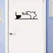 New La Linea Minimalist Line Art Car Sticker Bumper & Window Door Wall Decal With Cartoon Character Design Home Car Decoration - 1PC - View 5