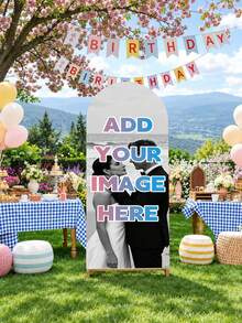 Personalized Arch Backdrop Cover - Custom Arch Backdrop Cover For Dome Backdrop Frame, Perfect For Graduation, Birthday Party, Wedding Party, Christmas, Halloween, Valentine's Day, Mother's Day, Etc., Indoor/Outdoor Use, Party Decoration, Easy To Set Up, Holiday Atmosphere, No Electricity Required, Multiple Sizes Available, Suitable For Birthday, Theme Party, Wedding, Durable Elastic Polyester Fabric - Multicolor - View 7