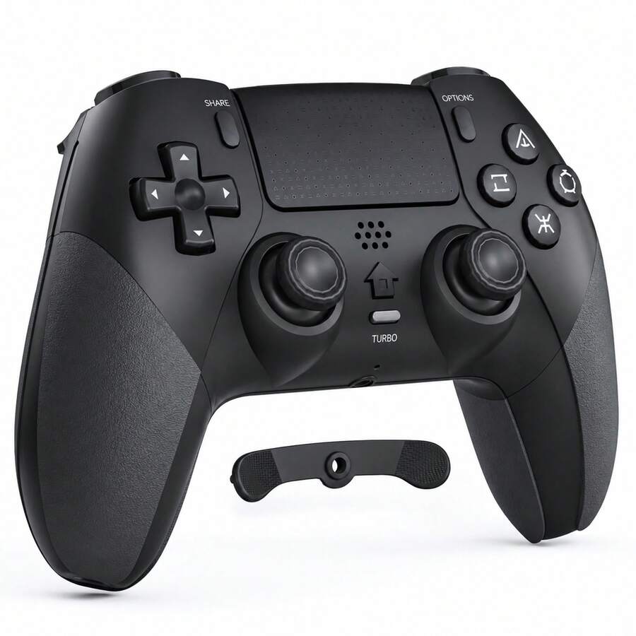 A Wireless Controller Compatible With P4, P4 Slim, P4 Pro, PC, Smartphones, Featuring A Hall-Effect Joystick, Dual Vibration Motors, A Six-Axis Gyroscope, Macro Programming, Turbo Mode, An 800mAh Battery, A Microphone, And A 3.5mm Headphone Jack. - View 1