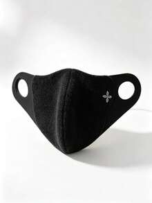 1 st varm ansiktsmask i ull med strass och fyrklöverdekor, vind- och koldsäker, mjuk elastisk mask med öglor för öronen, för utomhusbruk och dagligt bruk under höst/vinter - Multifärgad - Visa 9