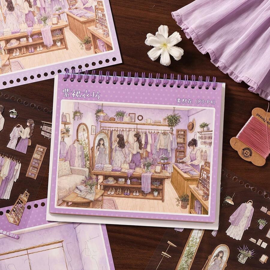 Scene Stickers Featuring Cozy, Home-Style Cat Themes; With Their Adorable Designs, They Are Perfect For Journaling, Scrapbooking, And DIY Decorations.