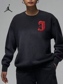 Nike/JORDAN Women's Knit Fleece Crew Neck Sweatshirt FV7066-010 - FV7066-010 - View 1