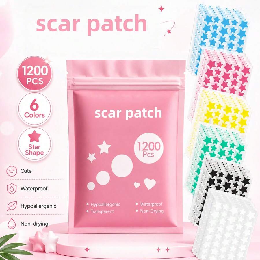1200PCS Star Shaped Care Patches Gentle Non-Irritating Refreshing Skin-Friendly - View 1