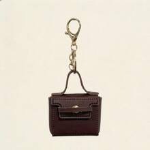 JRESSIAL Solid Color Small Square Bag Creative Pendant Keychain Earphone Pouch Car PU Key Chain Charm - Multicolor - View 11