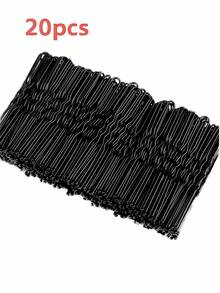 150/100/50/30/20pcs U-Shaped Hair Clips, Suitable For Various Hairstyles, Including Casual Sports Hair Clips, Hair Claws, Hair Pins And Stationery. - Black - View 4