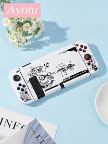 Ayotu Compatible With Switch/Switch OLED/Switch Lite Game Circuit Pattern Game Console Shell And Accessories, Package Includes Protective Case, Storage Bag, Dock Shell, Controller Protective Cover And Other Multiple Styles Of Accessories To Choose From, Autumn Romance, Christmas/Halloween/Easter/Back To School Gift/Birthday Gift/Anniversary Gift. - View 15