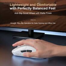 AULA V3 Wireless Gaming Mouse With Magnetic RGB Charging Dock, 51g Super Light Tri-Mode Mouse, PAW3311 Optical Sensor, 12000DPI, 300 IPS, Dual 1000Hz Low Latency, 7 Programmable Buttons For Small & Medium Hands - View 11