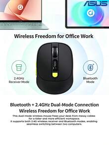 ASUS A20 Wireless Mouse, Bluetooth, 2.4G Dual-Mode Connection, LED Display For Battery And DPI, Portable Mouse For Laptop Office Use - View 6