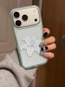 Gentle Girl Mint Blue Star Lily 17 For 17 Pro Apple 17 Pro Max Phone Case 16 Full Coverage 15 New 14 Pro Protective Cover 13 - Light Green - View 3