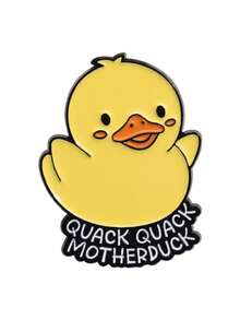 1pc/4pcs Cute Yellow Duck Cartoon Brooch, Fun Animal Metal Badge, Fashion Lapel Pin, Jewelry Accessory - Multicolor - View 11