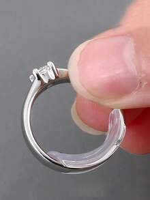 New 34Pcs Ring Size Adjuster Set, 24 Spiral Tightener +10 Ring Guard Pads, Transparent Invisible Resizer For Loose Wedding Rings Jewelry Accessory - Clear - View 6