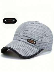 1pc All-Season Mesh Baseball Cap, Unisex Fashion Versatile Trucker Hat, Baseball Cap Suitable For Daily Wear - Multicolor - View 5