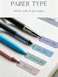10 Sheets, 120 Sheets Of Simple Fluorescent Colored Writable Translucent Multi-Functional Index Classification Stickers - one-size - View 6