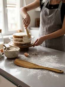 Kitchen Spatula Set, Premium Solid Wood, Finely Polished, Scraper, Spatula, Sifter Spatula, Rice Spoon, Professional Baking Essential, Suitable For Spreading Cake Frosting, Smoothing Fondant, Mixing Batter, Scraping Dough And Folding Ingredients, Comfortable Grip, Easy To Clean, Multi-Purpose Baking Tool, Suitable For Home Baking, Kitchen Tool - View 5