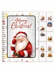 ألبوم بطاقات هدايا عيد الميلاد: 10 صفحات داخلية بموضوعات مختلفة، ألبوم تخزين بطاقات هدايا بتجليد حلزوني DIY، فقط أضف بطاقات الهدايا، هدية عيد الميلاد الإبداعية المفاجئة للأصدقاء والعائلة والمعلمين والزملاء - متعدد الألوان - مشاهدة 5
