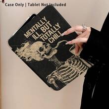 Casing Pelindung Tablet Motif Tengkorak dengan Stand, Kompatibel dengan Honor 8/9/10/X8/X8A/X9/X8Pro/X9Pro/ MatePad SE 11 Inch/MatePad 11 Inch/11.5 Inch/MatePad Pro dan Lainnya/Apple Generasi ke-10/Generasi ke-11 2025 (A16)/ Galaxy Tab A7/A9 dan Model Populer Lainnya - MultiWarna - View 7