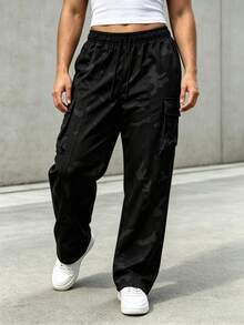 1pc New Women's Autumn/Winter Comfortable Running Fitness Sports Casual Long Pants - Black - View 8