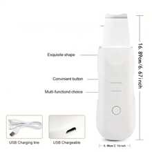 USB Rechargeable Facial Cleansing Vibrator - Women's Skincare Beauty Device, 150mAh Battery, White, Contoured Design, Precisely Cleans Face And Neck, Mother's Day Gift For Mom - White - View 5