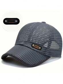1pc All-Season Mesh Baseball Cap, Unisex Fashion Versatile Trucker Hat, Baseball Cap Suitable For Daily Wear - Multicolor - View 9