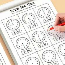 1 Copy "Time Workbook": 32-Page Analog & Digital Time Skill Development Book, Includes Daily Routine Time Matching, Coloring Activities And Clock Reading Practice, Suitable For Home, Learning Space And Independent Practice (Step-By-Step Time Mastery Resource) - Multicolor - View 9