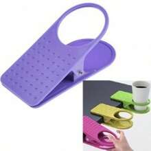 6pcs Creative Desk Side Cup Holder Clip, Large Plastic Desk Side Cup Holder, Desk Clip Beverage Cup Holder, Large Desk Side Cup Holder Clip, Plastic Clip Beverage Cup Holder, Creative Desk Water Cup Storage Rack - Cup Holder Clip - View 3