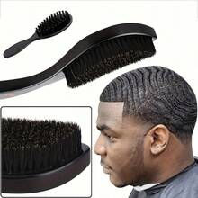 Men's Wavy Medium Stiff Bristle Brush With ABS Handle - Scalp Massage Comb Suitable For All Hair Types, Normal Hair - Multicolor - View 3