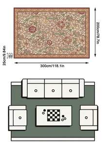 1PC Beige Vintage Floral Vine Area Rug, Faux Cashmere Material Rectangular European Classical Style Artistic Pattern, Machine Washable Suitable For Living Room Bedroom Daily Home Decor, Aesthetic Home Decoration - Multicolor - View 17